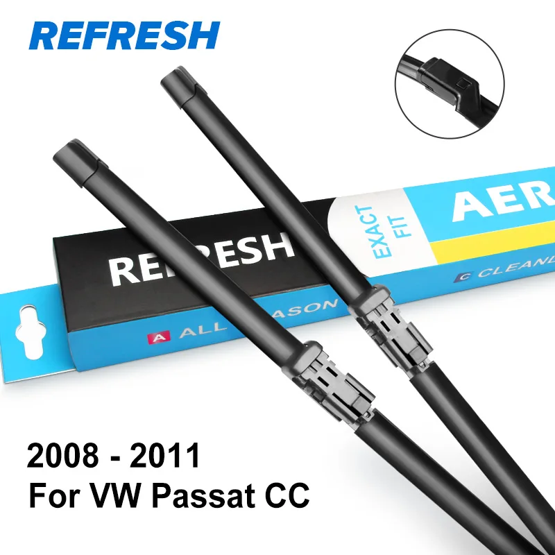 REFRESH Щетки стеклоочистителя для Volkswagen VW Passat CC Fit Push Button Arms 2008 2009 2010 2011 2012 2013 - Цвет: 2008 - 2011