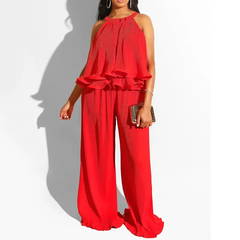 

Two Piece Summer Sexy Club African Fashion Yellow Beach Travel Clothes Women Set Vest Pants Plain Office Lady Female Tracksuits