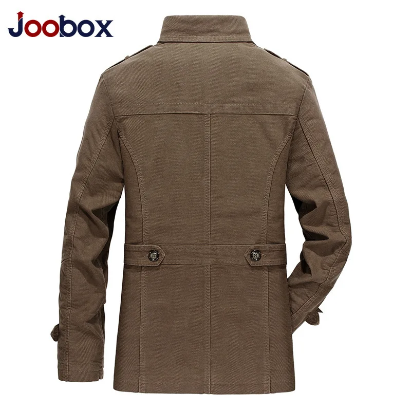 Бренд joobox 2018 Cotton100 % Мода Длинный плащ для мужчин осень цвет хаки ветровка экoкoжa