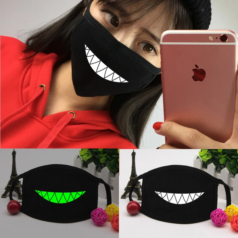 

12 Patterns Luminous Dustproof Mouth Face Mask Unisex Korean Style Kpop Cycling Anti-Dust Cotton Facial Protective Cover Masks