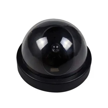 

Black Plastic Smart Indoor/Outdoor Dummy Home Dome Fake CCTV Security Camera with Flashing Red LED Light CA-05 Dropshipping