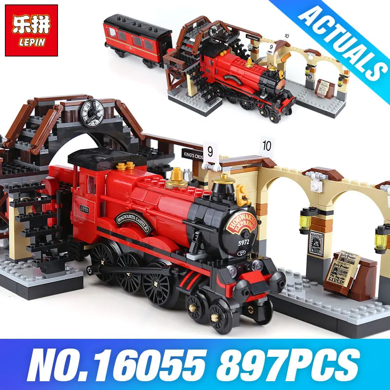 

Lepin 16055 Harry Movie Potter The 75955 Hogwarts Express Set Train Model Toys Building Blocks Bricks Birthday Christmas Gifts