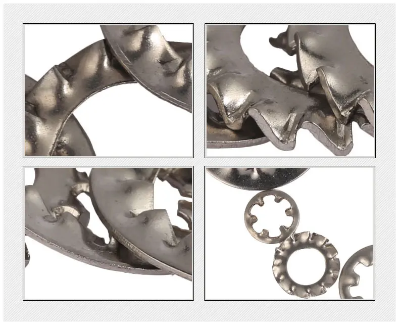 Dente Interni Esterni Seghettato Rondelle Di Bloccaggio Rondella in acciaio inox SHAKEPROOF