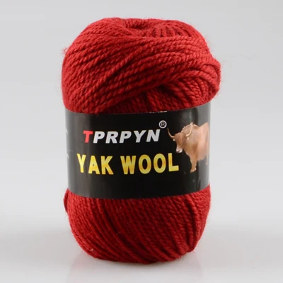 TPRPYN 500 г = 5 шт. шерсть яка пряжа для вязания тонкой камвольной смешанной вязания крючком Пряжа Вязание свитер шарф - Цвет: 25 zhong hong