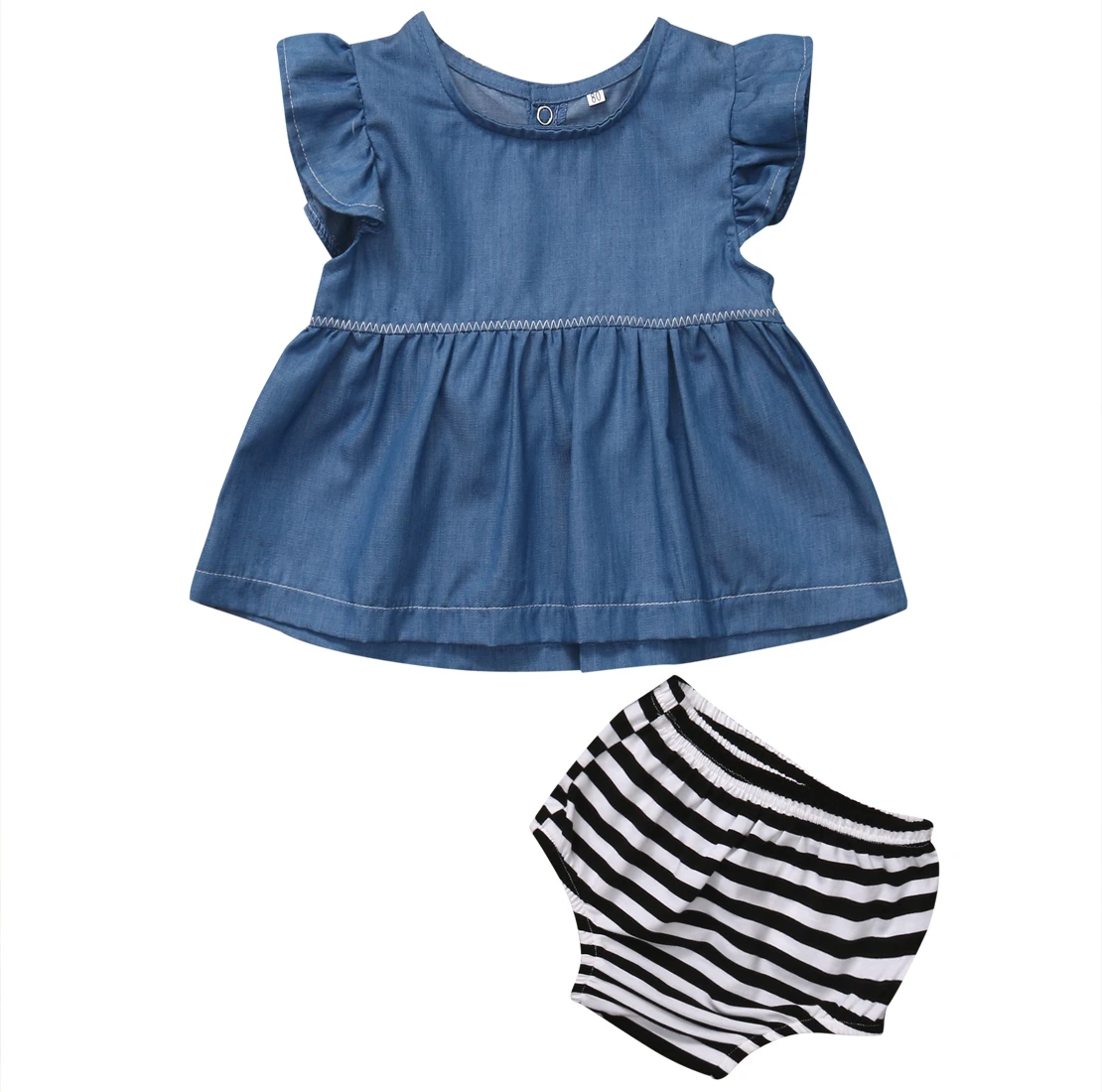 newborn denim dress