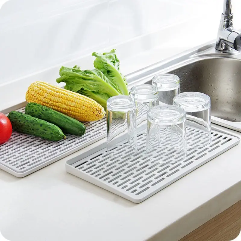 

Kitchen Organizer Double Layer Dish Vegetable Water Tray Drainer Multifunctional Drying Rack Washing Holder Storage