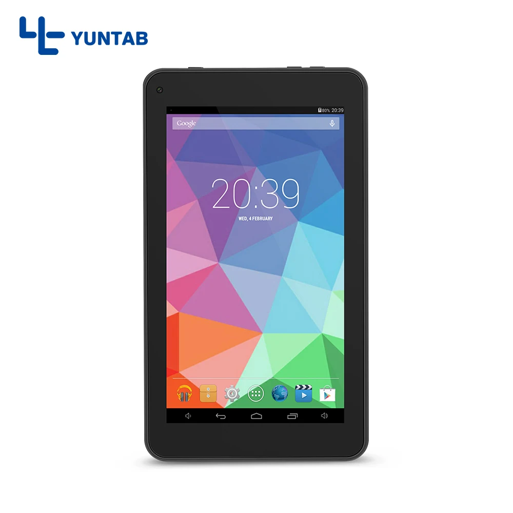 

Yuntab black T7 Android4.4 tablet pc Allwinner A33 Quad-core Capacitive screen 1024*600 with Dual core and Dual Camera