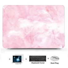 4in1 Marble Pattern Laptop Hard Shell Case Keyboard Cover Skin Set Pouch For Macbook Air Pro Retina Touch Bar 11 12 13 15″ inch