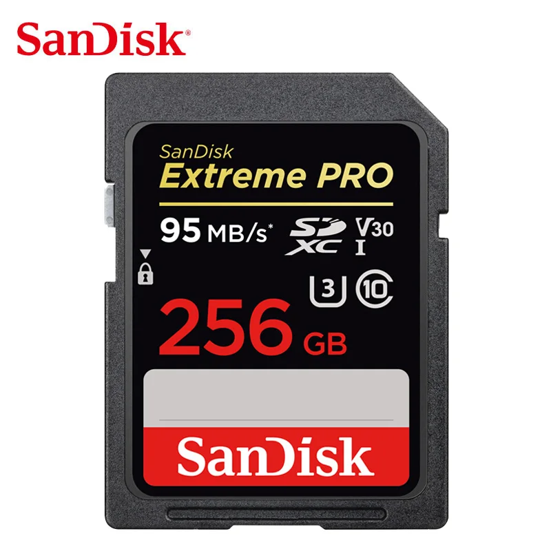 SanDisk Extreme Pro SD карта SDHC 16G 32G SDXC 64G 128G 256G UHS-I Class 10 95 МБ/с. карта памяти V30 4K для цифровой камеры sd 128GB