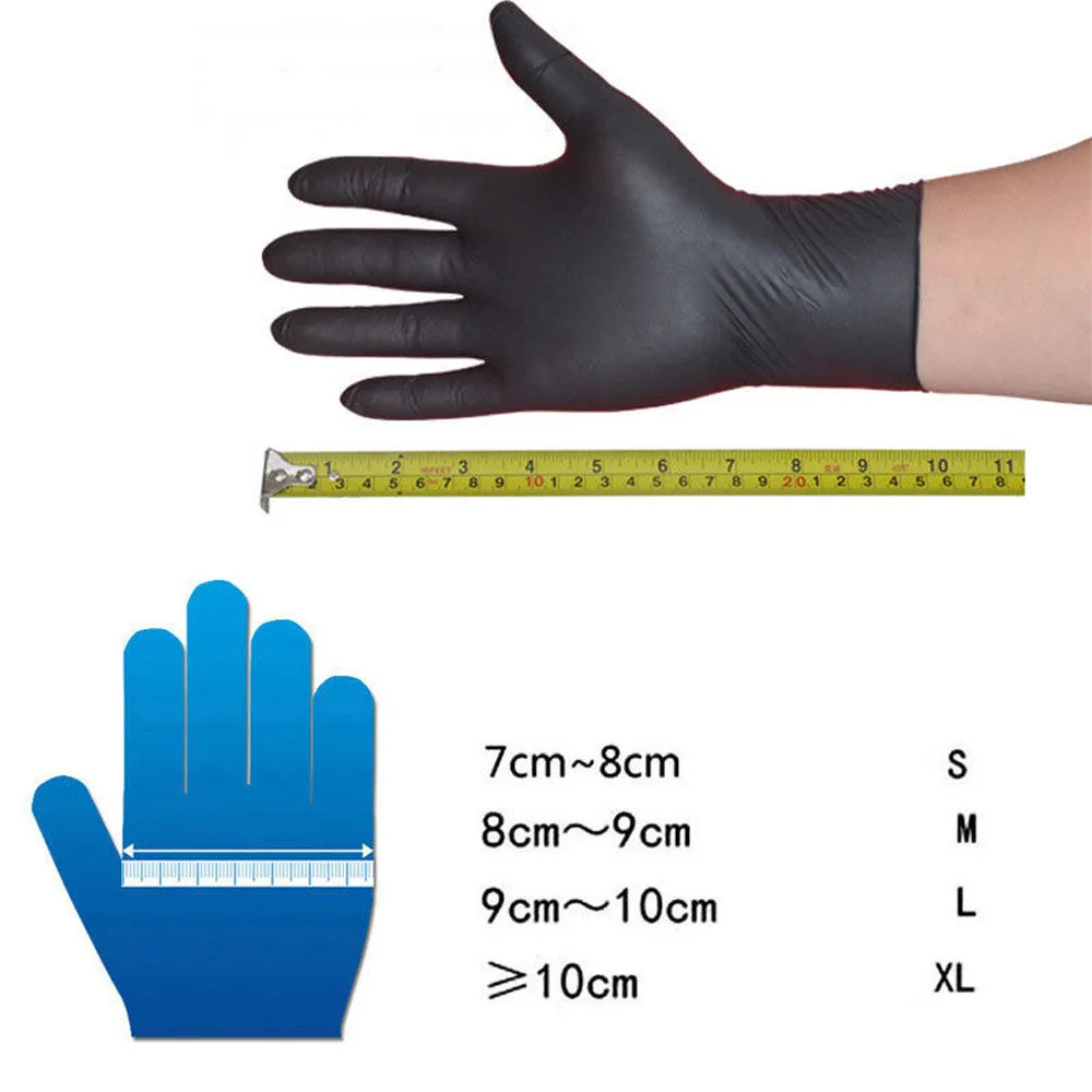 10 шт. перчатки для мытья удобные резиновые одноразовые механические нитриловые перчатки черные перчатки для мытья посуды guantes para lavar platos