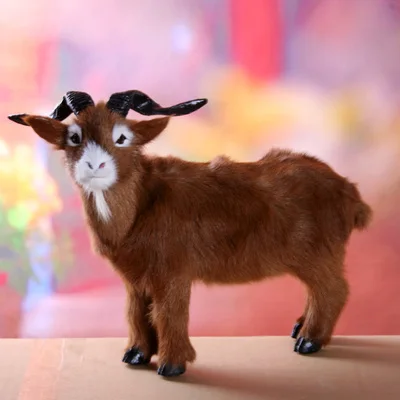 

simulation sheep large 40x30cm real fur sheep,goat model toy ,polyethylene resin handicraft,props,home decoration a1812