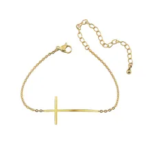 Крест из нержавеющей стали браслеты для женщин Крошечный Мини круг браслет известный бренд ювелирных изделий Браслеты асеро inoxidable Mujer