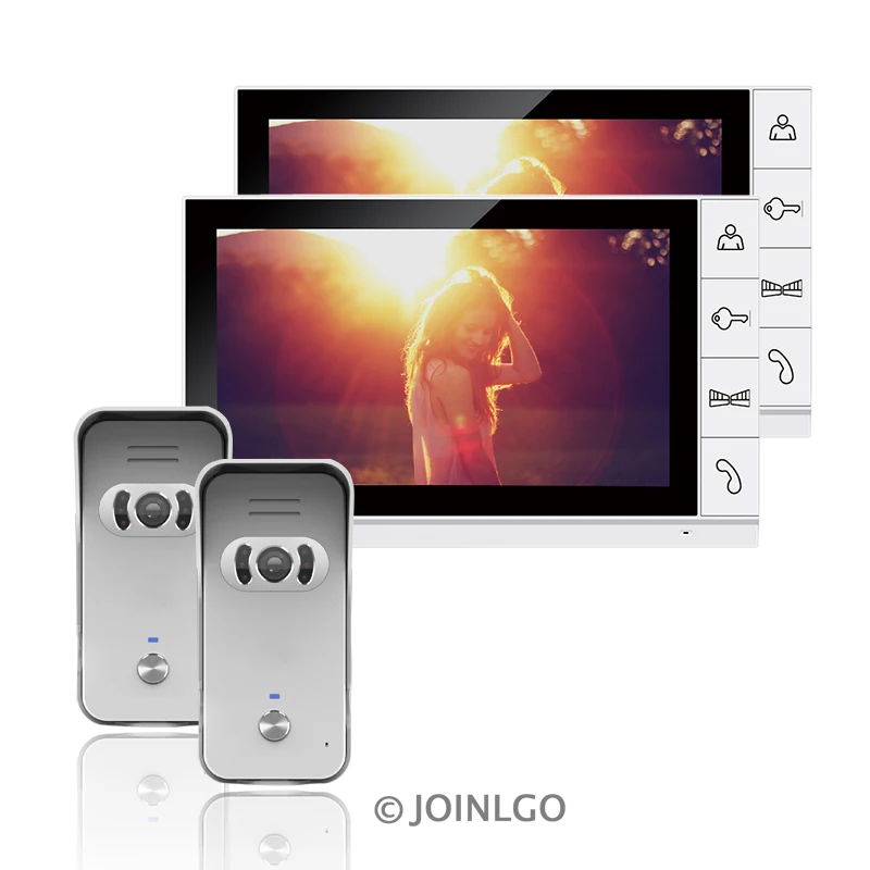 

FREE SHIPPING New 9" Color Screen Video Door Phone Intercom System With 2 Monitor + 2 Night Vision Doorbell Camera IN STOCK Sale