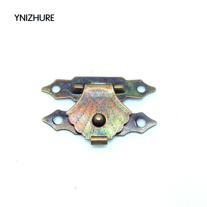 

50pcs 29*19mm hasp and staple Small wooden casket buckle triangular wooden flower box clasp buckle generic modern metal hasp