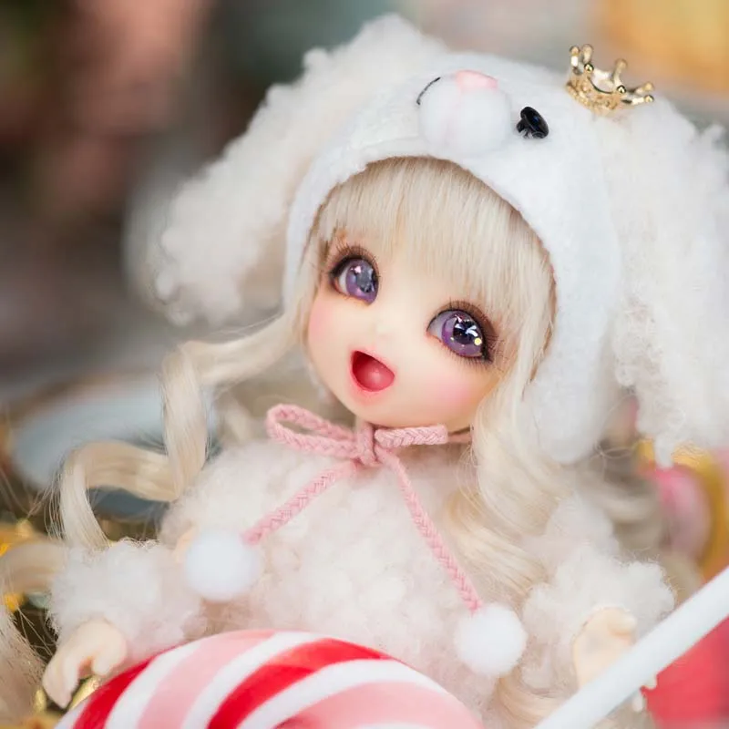 

Full Set 1/8 BJD Doll BJD / SD BB Cute PongPong Doll With Free Eyes For Baby Girl Gift