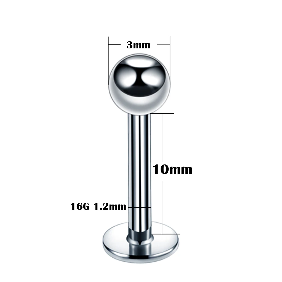 1 шт., 16 г, 14 г, титановый трагус, пирсинг, пирсинг, губы, кольца, пирсинг, ореха, ухо, пирсинг хряща, Лабрет, ювелирные изделия для тела - Окраска металла: T1103