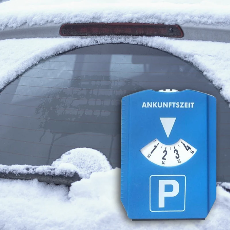 

Car Parking Disc Timer Clock Arrival Time Display Blue Plastic Parking Time Tools