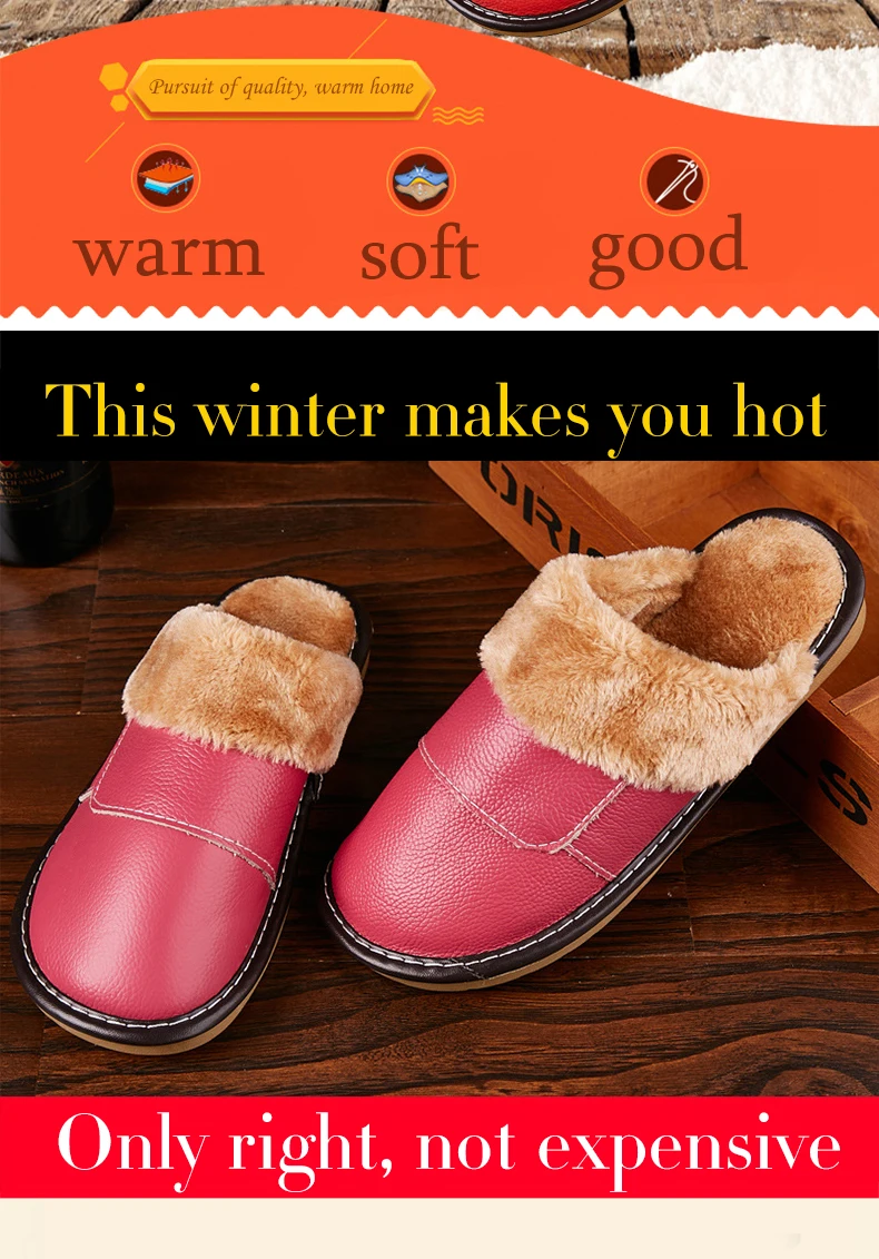 Mntrerm/ г.; зимняя теплая обувь для влюбленных; мужские кожаные хлопковые тапочки; мужская домашняя обувь с плюшевой подкладкой; большие размеры 39-44
