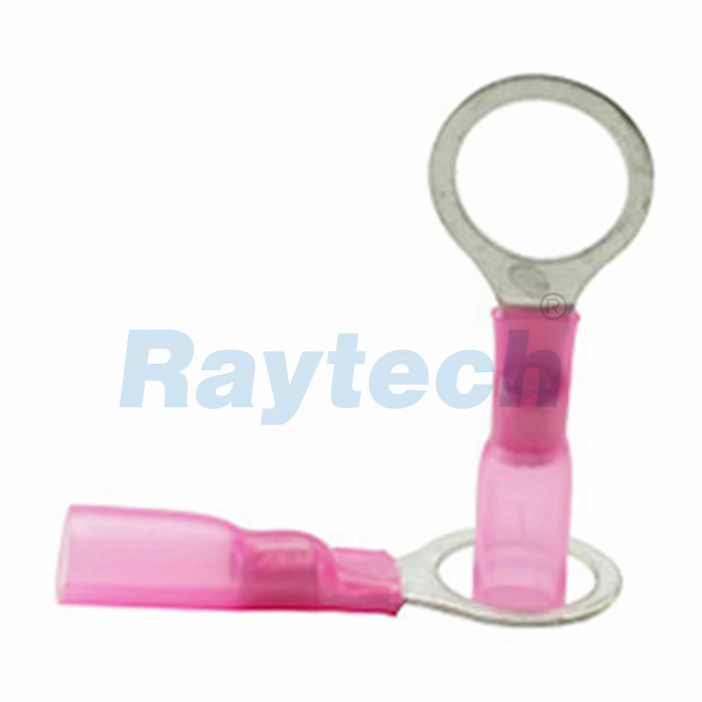

Raytech Waterproof Electrical Cable Wire Joint Connectors Insulated HDPE Red Ring Terminals 10pcs