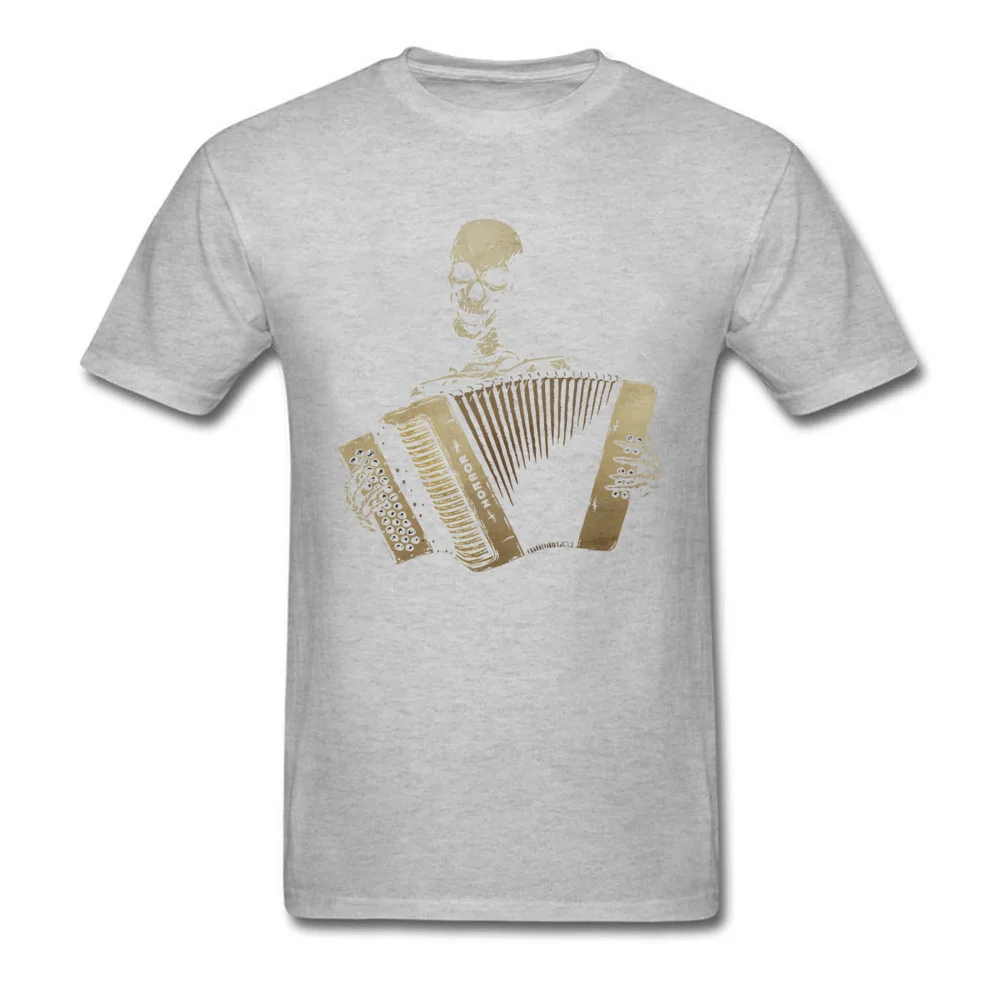 Custom T Shirts Graphic O Neck The Piano Accordion Blues 100% Cotton Men Tops Tees Slim Fit Short Sleeve Tee-Shirts The Piano Accordion Blues grey