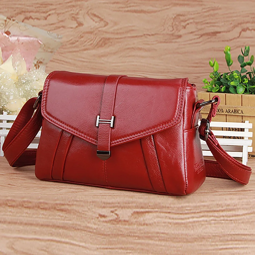 

Natural Skin Cross Body Bag Fashion Ladies Famous Brand Female High Quality Single Shoulder Genuine Leather Women Messenger Bags