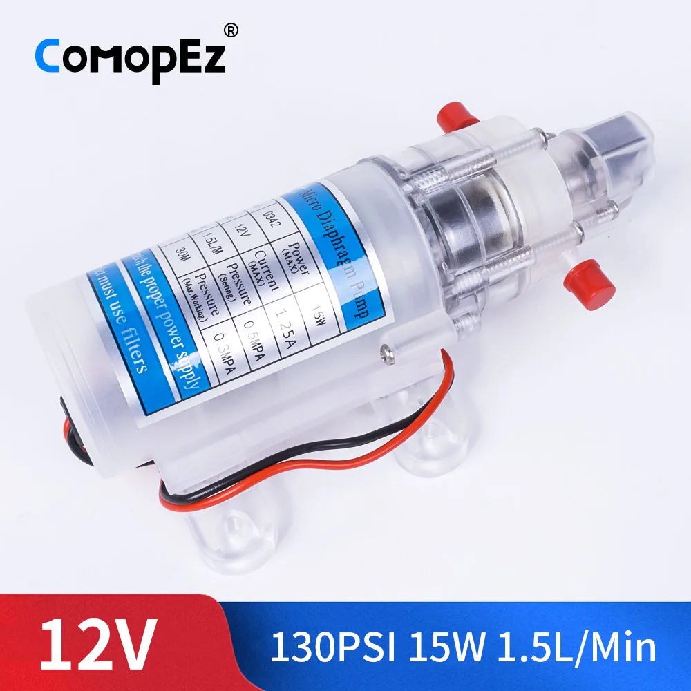 DC 12V 15W 130PSI 1.5L / Min High Pressure Food Grade Electric