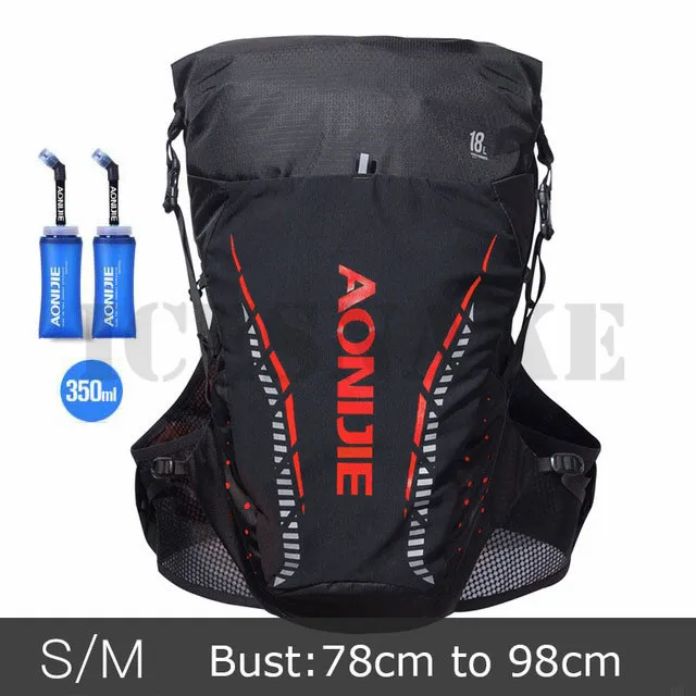 SM Black Green Set 1 AONIJIE 18L рюкзак для занятий спортом на открытом воздухе, сумка для бега, жилет, гидратационная сумка для мужчин и женщин для марафона, велоспорта, походов для воды 2L Bladde - Цвет: SM Black Green Set 1