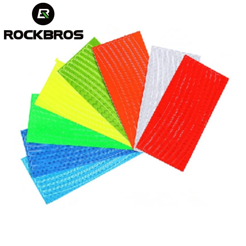 ROCKBROS الدراجة عجلة حافة DIY ضوء ملصقات مصورة دراجة عاكس ملصق الدراجات آمنة حامي اكسسوارات 6 ألوان 6 قطعة/الحزمة ROCKBROS الدراجة عجلة حافة DIY ضوء ملصقات مصورة دراجة عاكس ملصق الدراجات آمنة حامي اكسسوارات 6 ألوان 6 قطعة/الحزمة