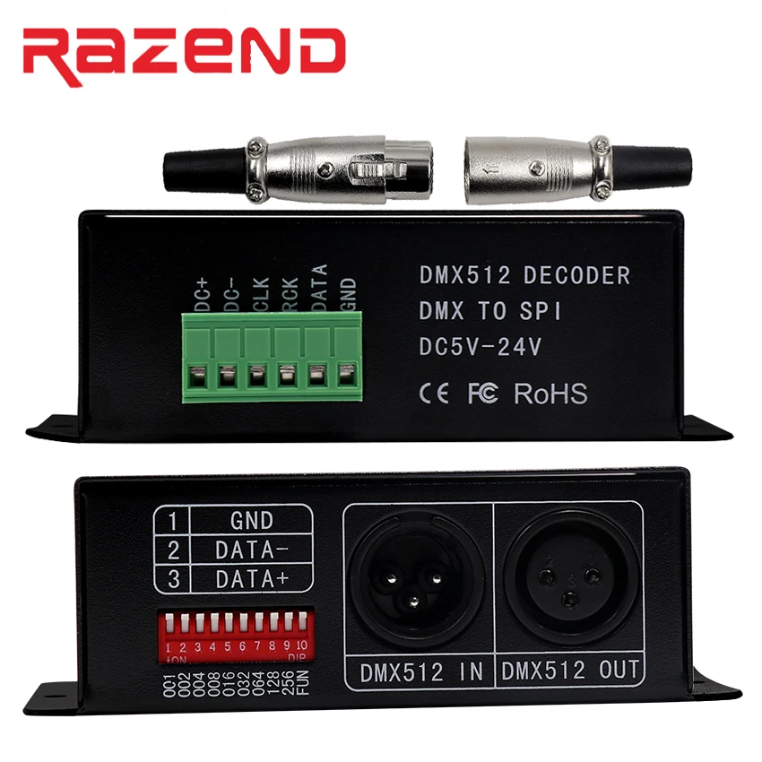 

LED WS2811,WS2812B,TM1804,TM1809,TM1812 WS2812B DMX DECODER Decoder led pixel DMX512 Controller DC5V-24V ,BC-802-1809