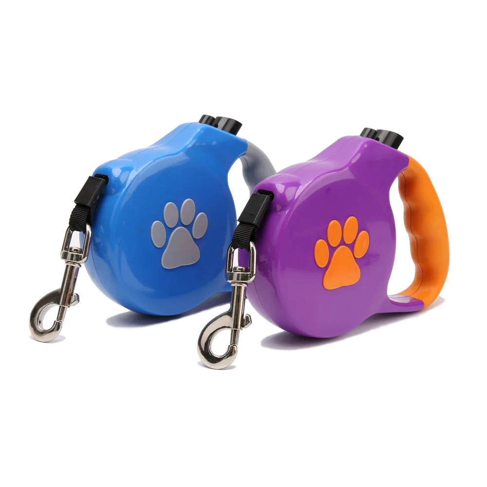5m Retractable Dog Leash Lead One handed Lock Training Pet Lead Puppy