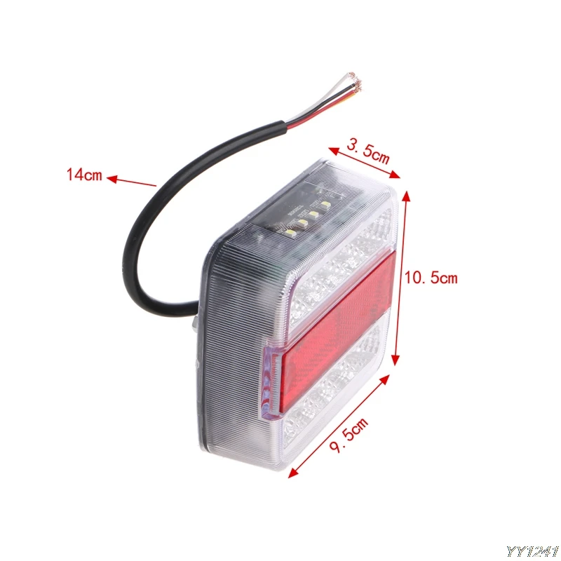 QILEJVS DC 12V 14 светодиодный грузовик автомобиль Прицеп Лодка Караван задний светильник стоп-сигнал задний светильник-G6KC