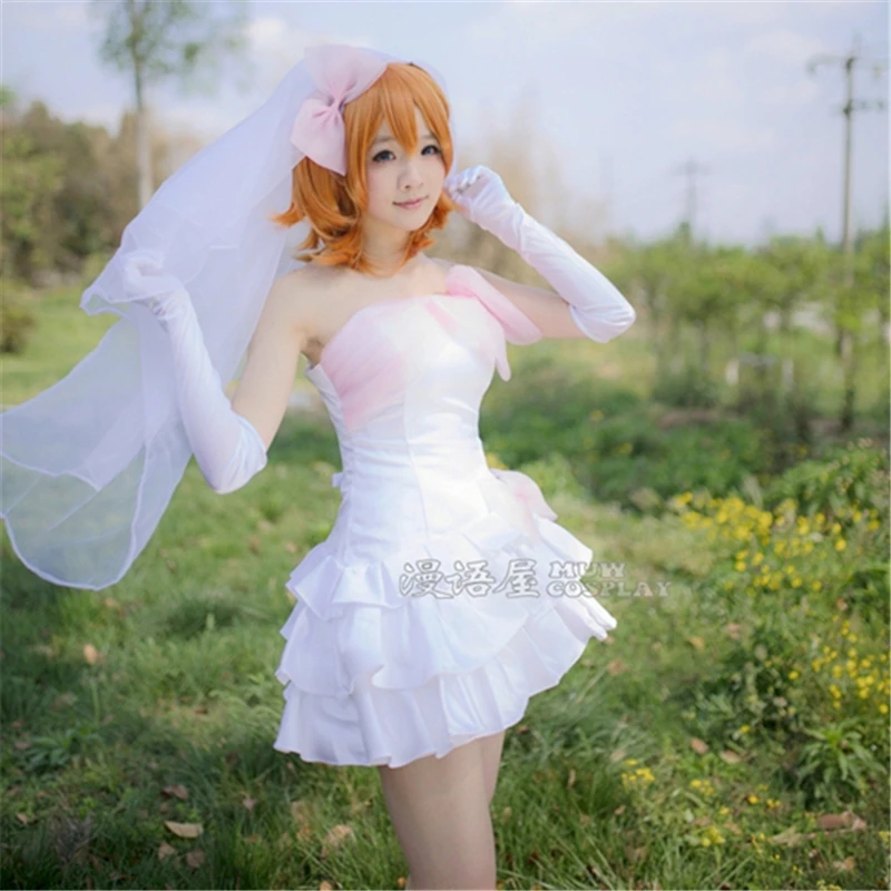 Аниме Cos Love Live; платье подружки невесты Kousaka Honoka; карнавальный костюм; платья; милая юбка для девочек; платье