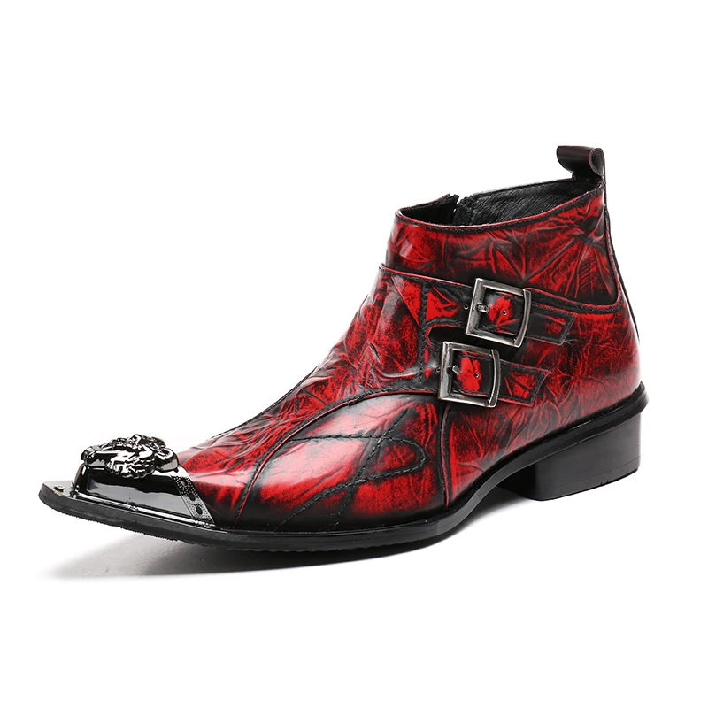Zapatos Invierno Moda color color Retro Hombres Botines Nieve 02 01 Seguridad 03 Pisos Botas Metal Autum Puntiagudo Mabaiwan Vaquero Militar Color CBqtw