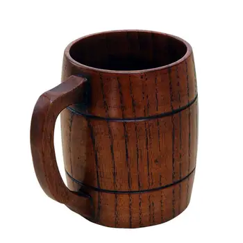 

2016 New 400ml/15oz Handmade Barrel Juice Beer Mugs Wooden Tea Cups Wood Mug Drink Durable Cup