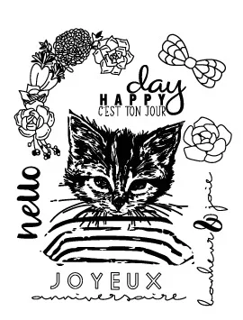 

cat/Bow tie/flower/Transparent Clear Stamps for DIY Scrapbooking/Card Making/Kids Christmas Fun Decoration Supplies