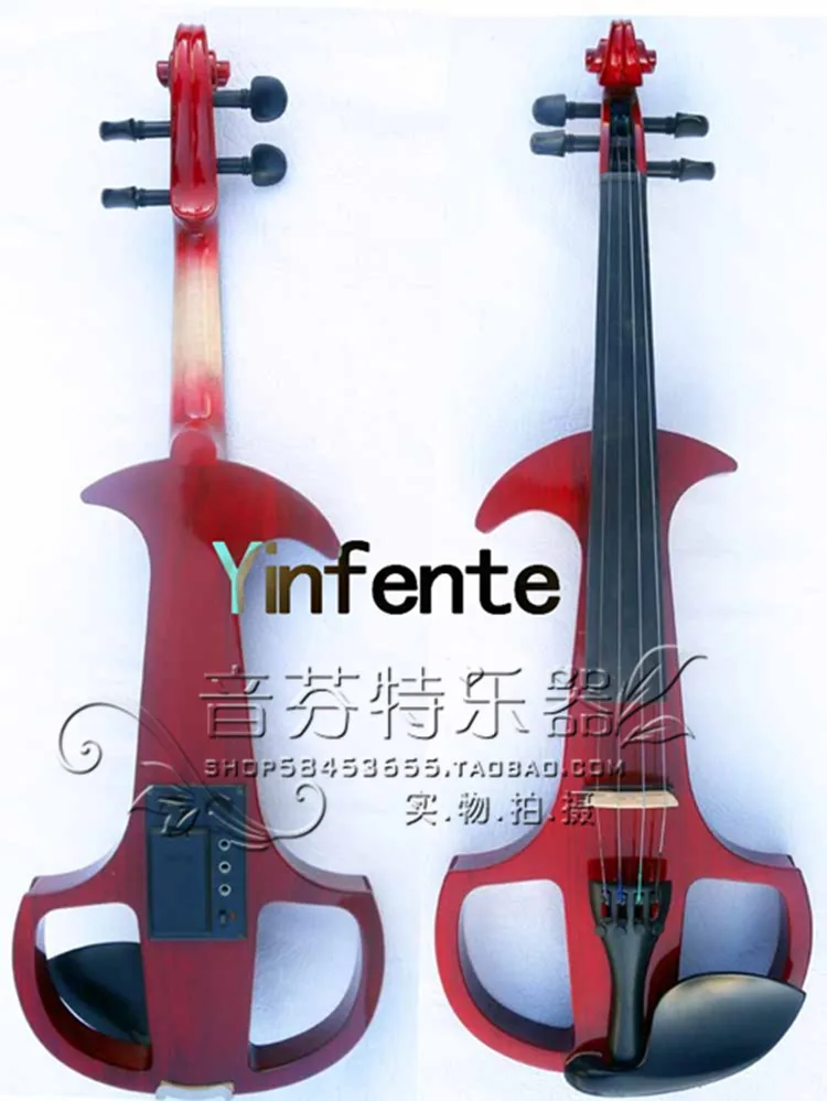 

Electro-acoustic violin electronic violin red ebony
