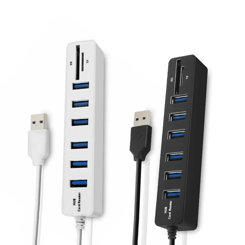 8 портовый концентратор многофункциональный высокоскоростной USB 2 0 кардридер для
