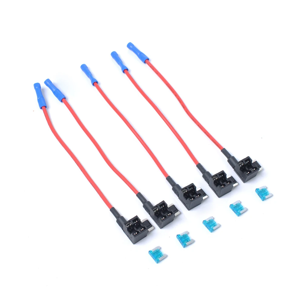 

5PCS TAP Mini Add-a-circuit Car Auto ATM Low Profile Blade Style Fuse Holder 15A