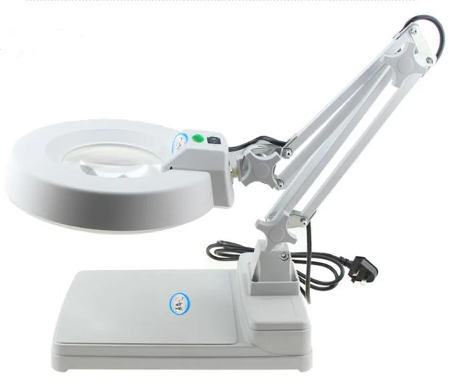 

LED desk lamp magnifier Old reading electronic maintenance inspection 10X Brand new