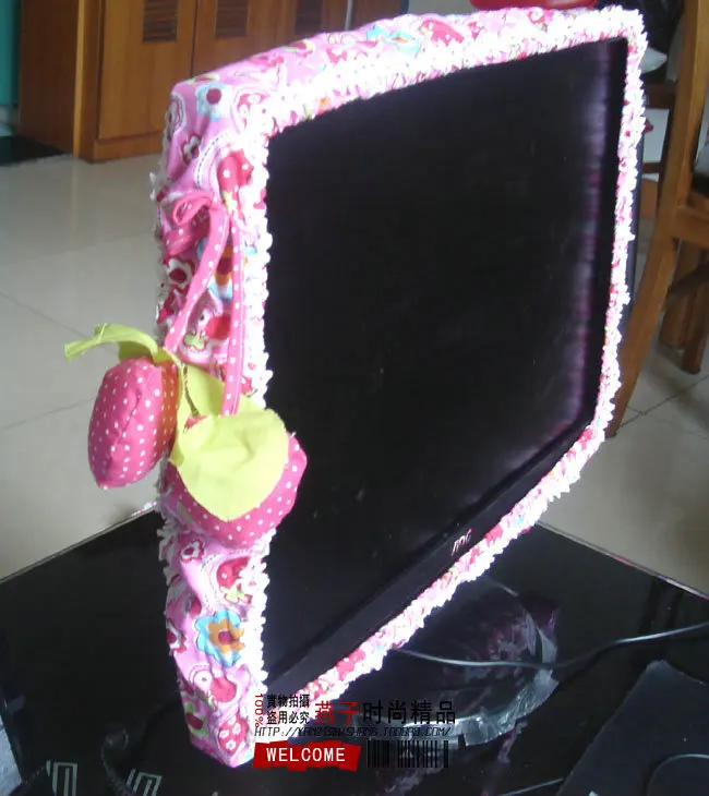 Rustic fabric candy computer cover lace decoration computer sets lcd