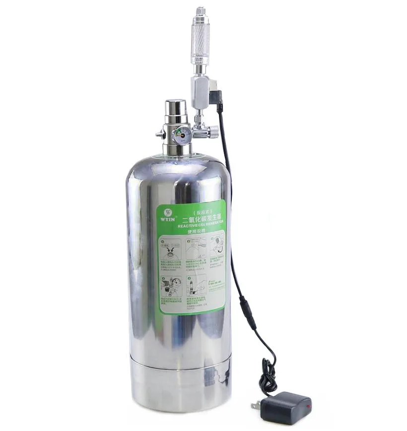 Kit de sistema de generador Wyin acuario DIY CO2 con ajuste de flujo de aire a presión planta de agua acuario valvedifuserla reacción - 2