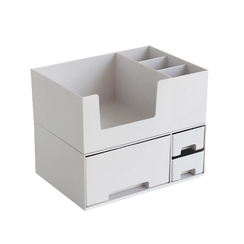

2 Layers Combination Cosmetic Storage Box Dormitory Desktop Lipstick Makeup Skin Care Mask Organizer Dressing Table Container