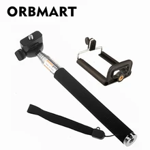 ORBMART Выдвижная ручная селфи палка монопод+ Адаптер для крепления для Xiaomi iPhone 5S 6 6s Plus 7 samsung S8 S8+ S7 S6 Note 5 4