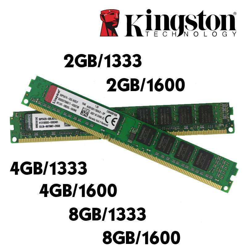 Kingston1GB 2GB PC2 DDR2 4GB DDR3 8GB 667MHZ 800MHZ 1333MHZ 1600MHZ 8G 1333 PC Память ram Memoria модуль настольный компьютер