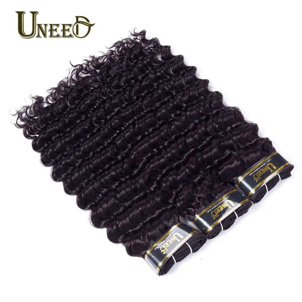 Uneed hair Deep Wave Brazilian Hair Weave Bundles Remy Hair Extensions 100% Human Hair Weave Bundles Can Buy 3 or 4 Bundles Uneed hair Deep Wave Brazilian Hair Weave Bundles Remy Hair Extensions 100% Human Hair Weave Bundles Can Buy 3 or 4 Bundles