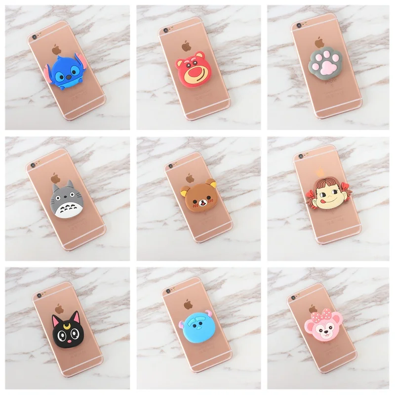 

Universal mobile phone stretch socket bracket Cartoon air bag Phone Expanding phone Stand Finger car phone Holder