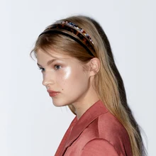 3 шт./набор, резинки для волос ZA, акриловая леопардовая повязка на голову, черный разноцветный гребень, ободок, головные уборы для женщин, ювелирные аксессуары