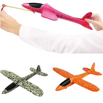 

35CM Slingshot Foam Airplane Rubber Band Ejection EPP Hand Throw Aircraft Outdoor Launch Glider Plane Game Toys for Children