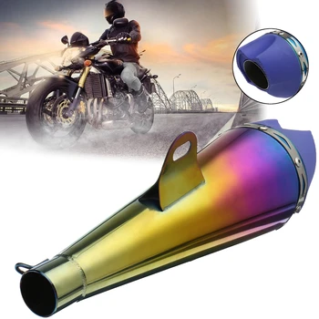 

Motorcycle Colorful Stainless Steel Exhaust Exhaust Muffler Rear Pipe Kit Universal 33mm