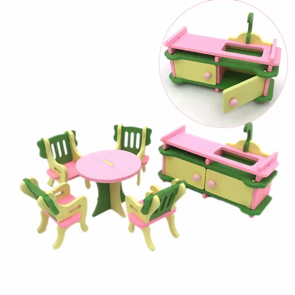7 Styles Kids Play House Wooden Toy Set Dressing Table Childrens Chairs Wood Furniture Kitchen Combination Toys Dining Table Furniture Mainan Aliexpress